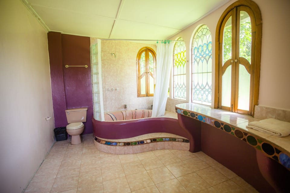Standard Double Room, 1 Bedroom, Non Smoking, Garden View | Bathroom | Bathtub, free toiletries, hair dryer, towels