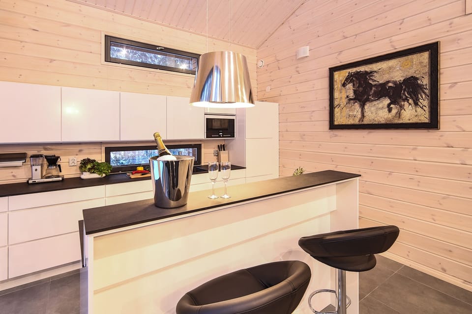 Design Villa, 4 Bedrooms, Sauna | Private kitchen | Full-size fridge, microwave, oven, stovetop