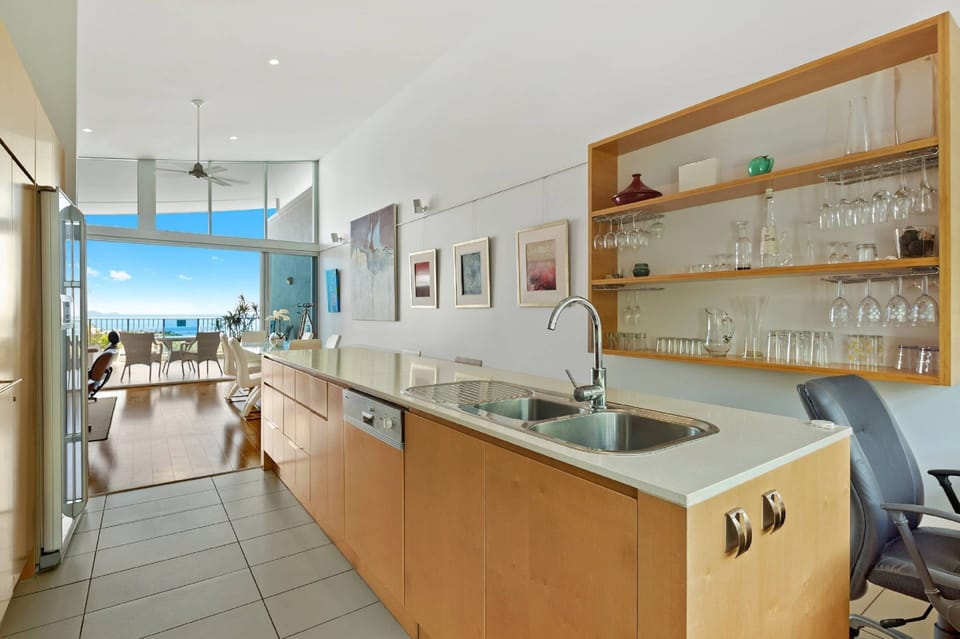 Luxury Penthouse, 2 Bedrooms, Ocean View | Private kitchen | Full-size fridge, microwave, oven, stovetop