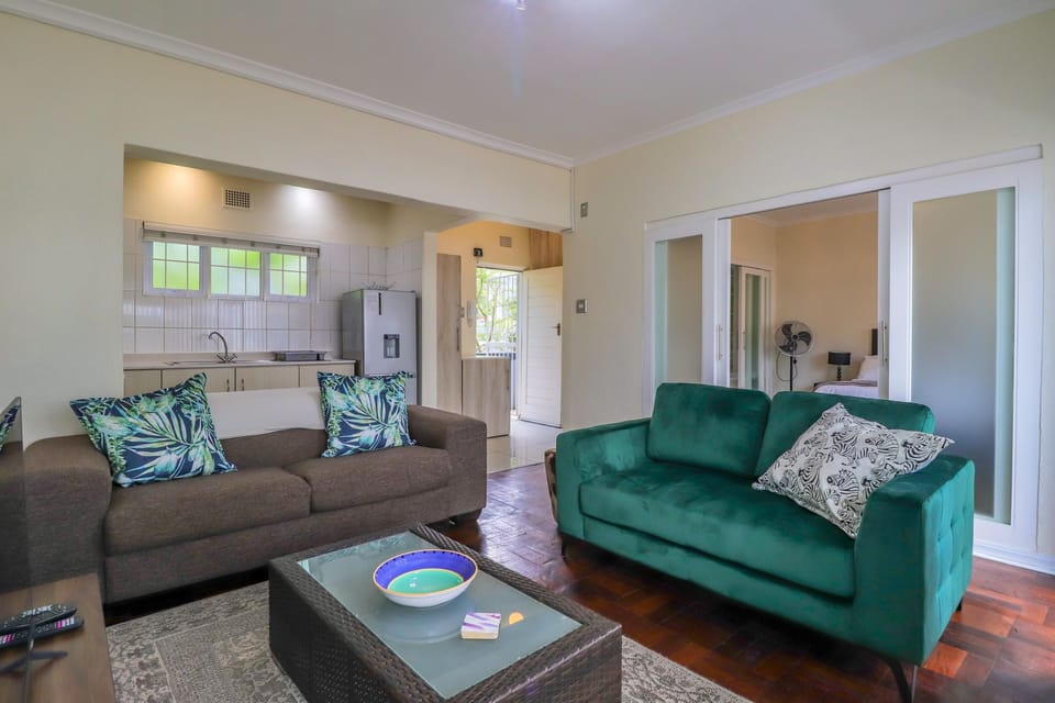 Apartment (1 Bedroom) | Living area | Flat-screen TV, DVD player