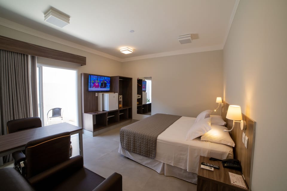 Desk, laptop workspace, blackout drapes, free WiFi