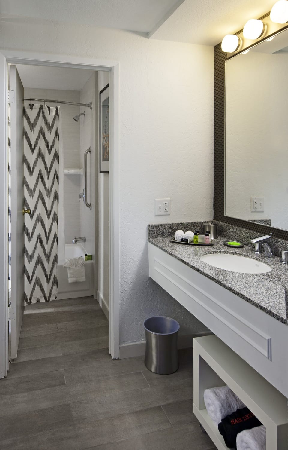 Free toiletries, hair dryer, towels