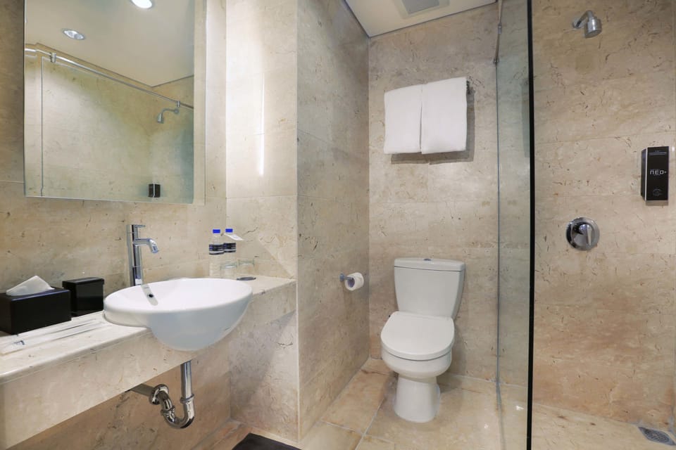 Deluxe Room | Bathroom | Shower, free toiletries, hair dryer (on request), slippers
