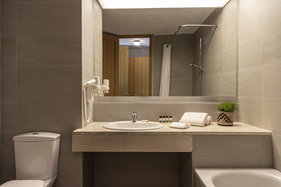 Classic Double Room | Bathroom | Bathtub, free toiletries, hair dryer, towels