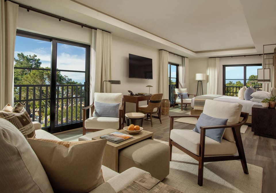 Carmel Bay Suite | Living area | Flat-screen TV