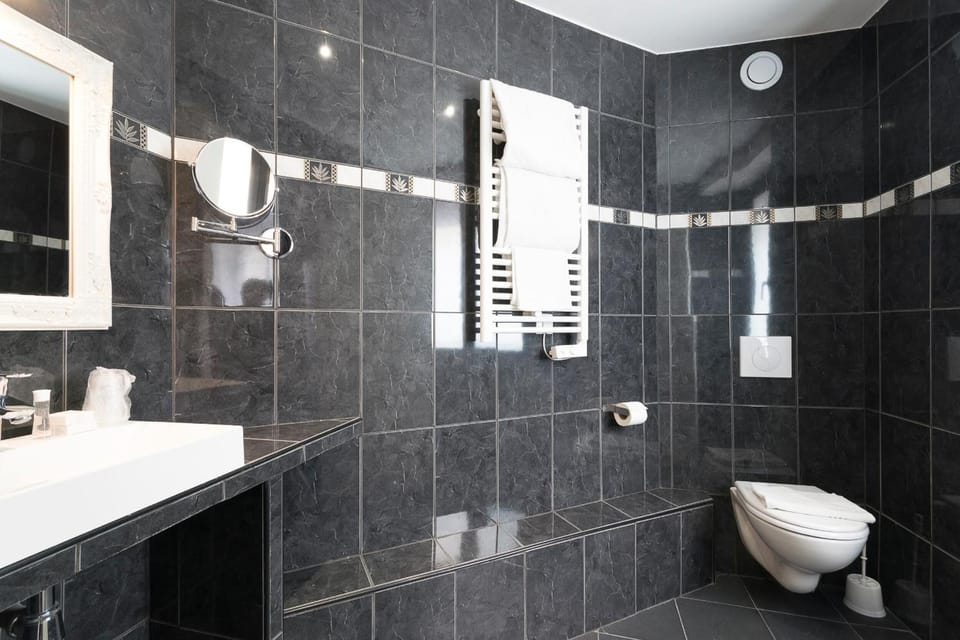 Free toiletries, hair dryer, towels