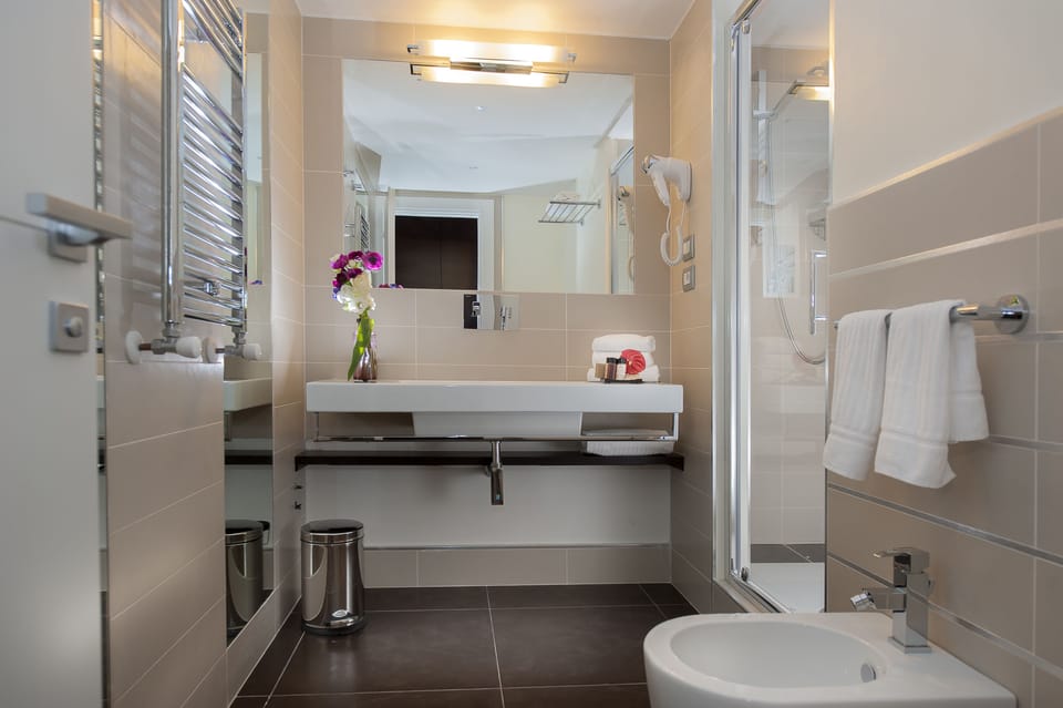Deluxe Triple Room | Bathroom | Shower, free toiletries, hair dryer, slippers