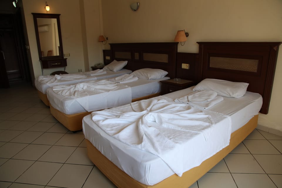 Minibar, desk, soundproofing, bed sheets