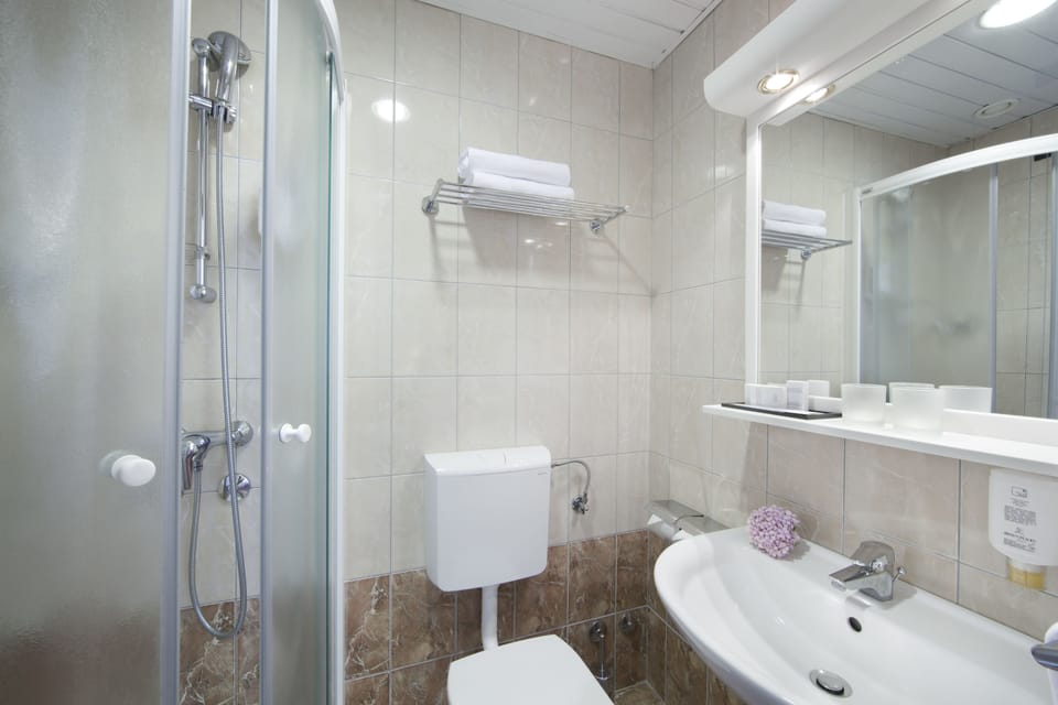 Free toiletries, hair dryer, towels, soap