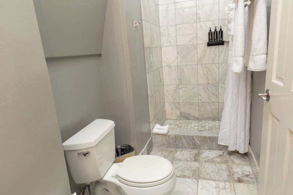 Deluxe Room, 1 King Bed | Bathroom | Shower, free toiletries, hair dryer, towels