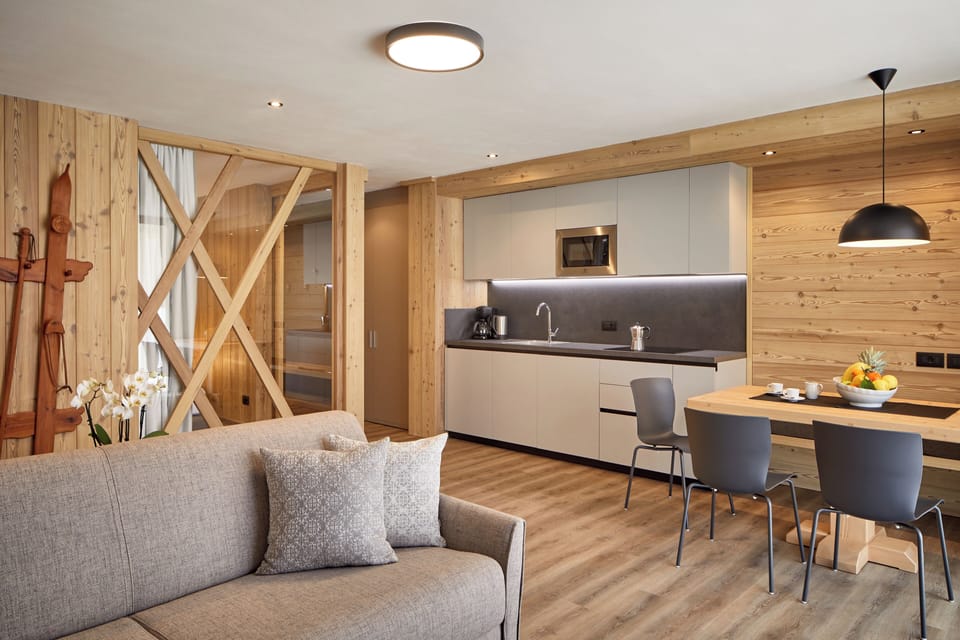Superior Condo | Private kitchen | Full-size fridge, microwave, oven, stovetop