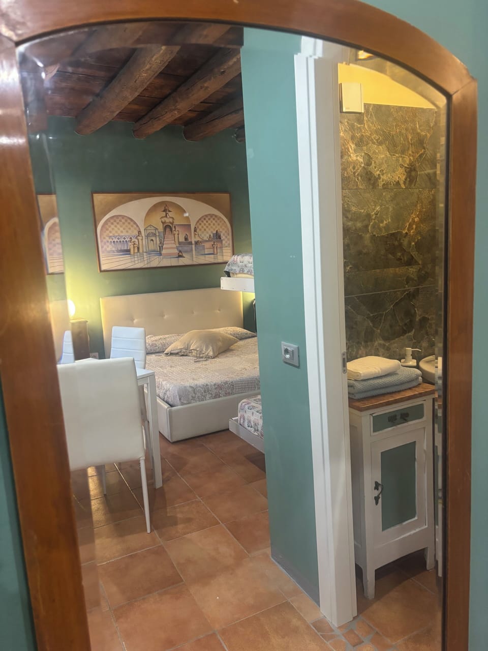 Superior Quadruple Room (Green) | Premium bedding, in-room safe, cribs/infant beds, free WiFi