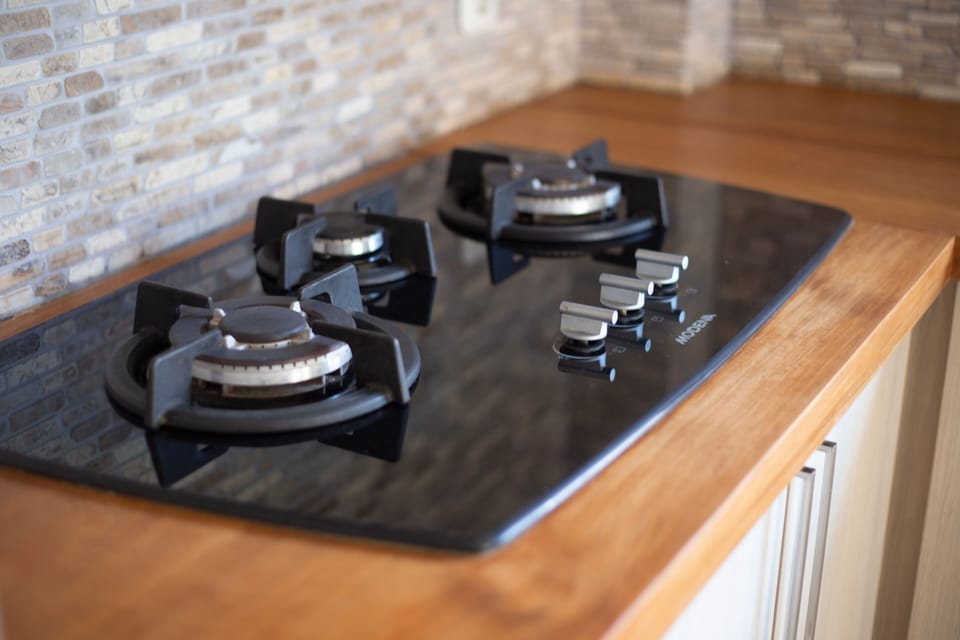 Lebah Villa I | Private kitchen | Full-size fridge, microwave, oven, stovetop