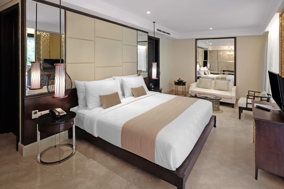 Premier Double Room, Pool Access | 1 bedroom, premium bedding, in-room safe, individually decorated