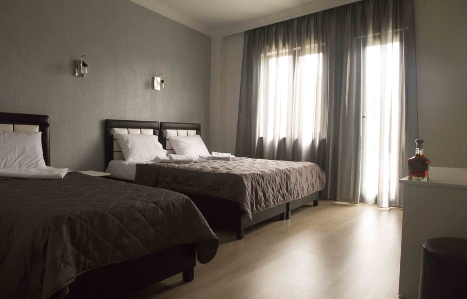 Desk, free WiFi, bed sheets