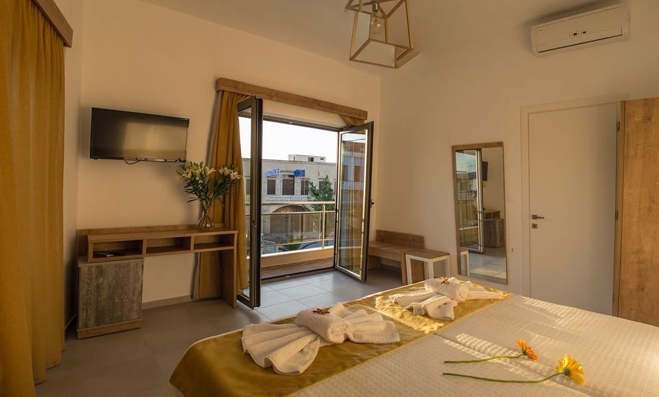 Family Apartment, 1 Bedroom, Partial Sea View | Premium bedding, down comforters, in-room safe, blackout drapes