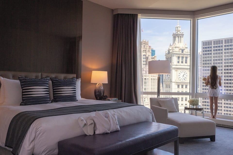 Premium bedding, down comforters, pillowtop beds, minibar