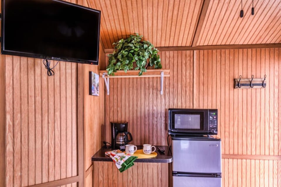 Cabin, 1 Bedroom | Private kitchenette | Fridge, microwave, freezer