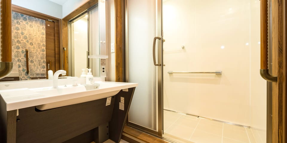 Ocean View Japanese-western Room Shower Only, Non Smoking | Bathroom | Free toiletries, hair dryer, slippers, bidet