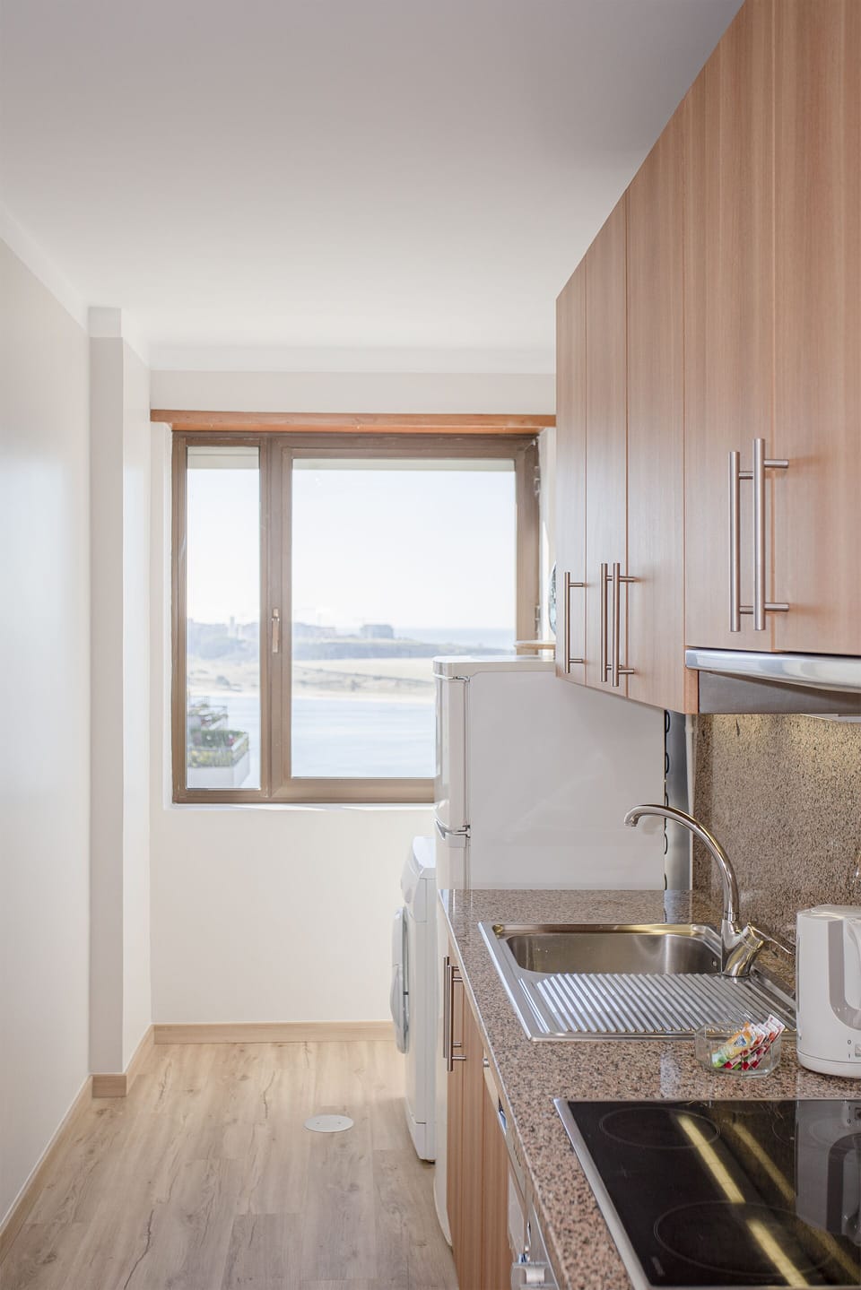 Full-size fridge, microwave, oven, stovetop