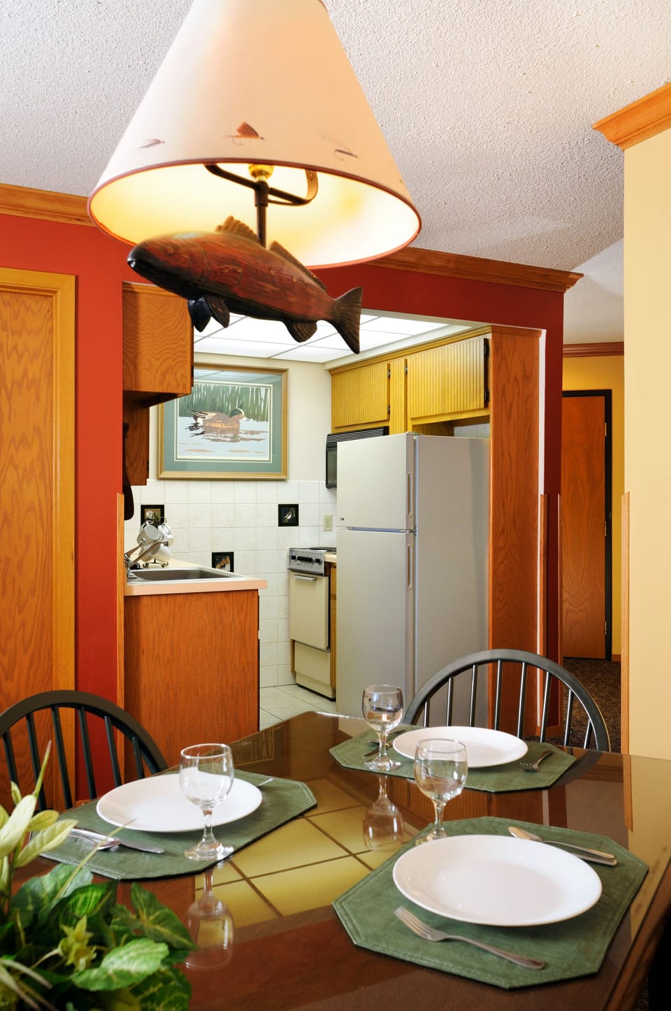 Microwave, coffee/tea maker, toaster, paper towels
