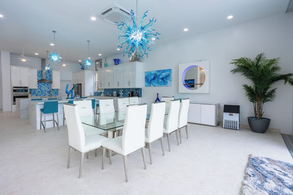6 Bedroom Beach Villa with Pool | Private kitchen | Blender, coffee grinder, freezer, dining tables