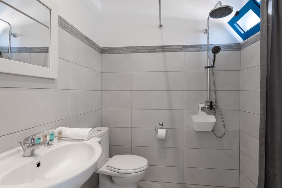 Separate tub and shower, jetted tub, rainfall showerhead