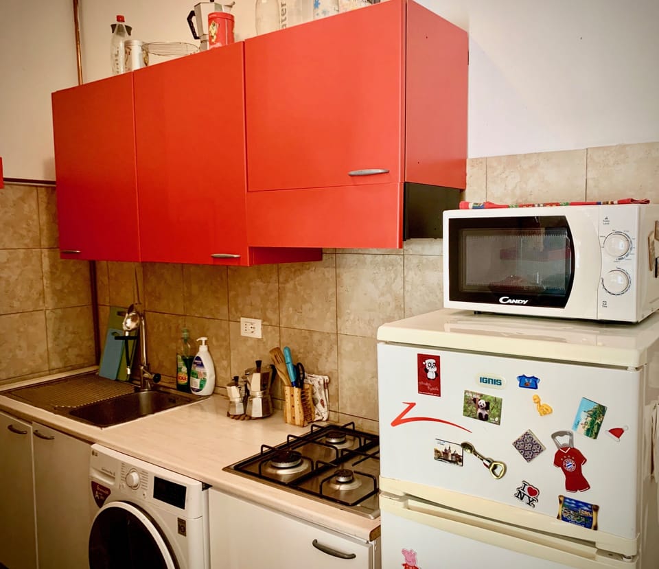 Shared fridge, microwave, toaster, toaster oven