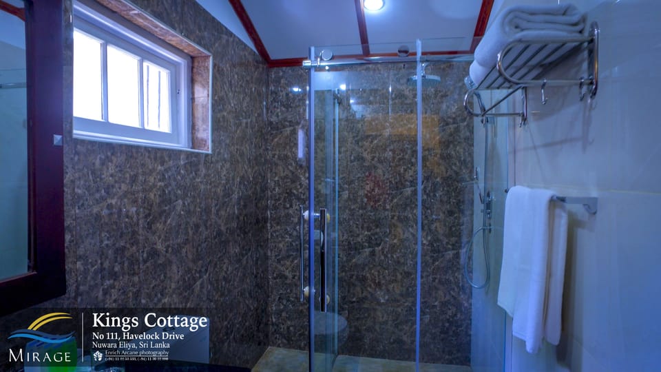 Shower, free toiletries, hair dryer, bidet