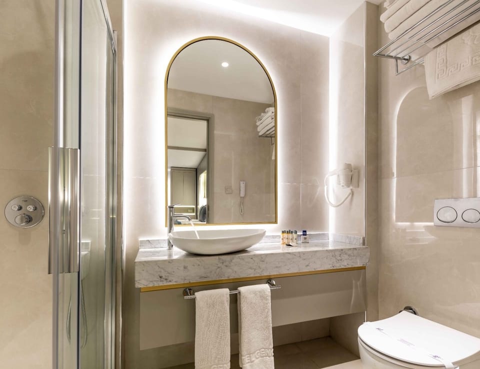 Single Room | Bathroom | Shower, rainfall showerhead, free toiletries, hair dryer