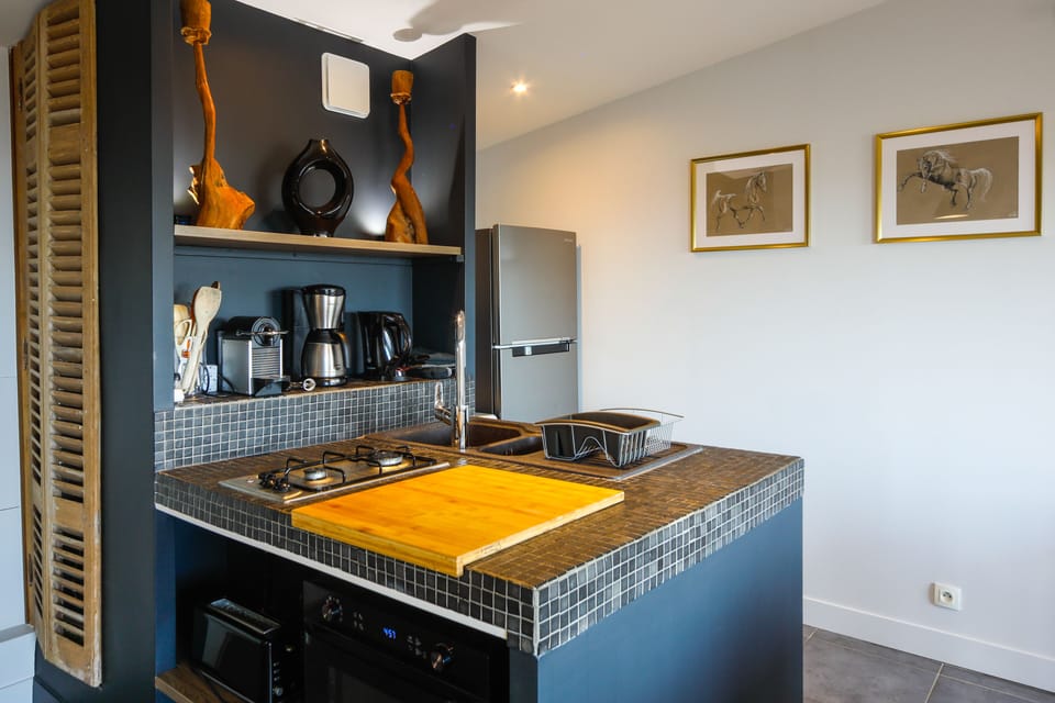 Cottage, 2 Bedrooms, Terrace, Sea View (Loft) | Private kitchen | Espresso maker, coffee/tea maker, electric kettle