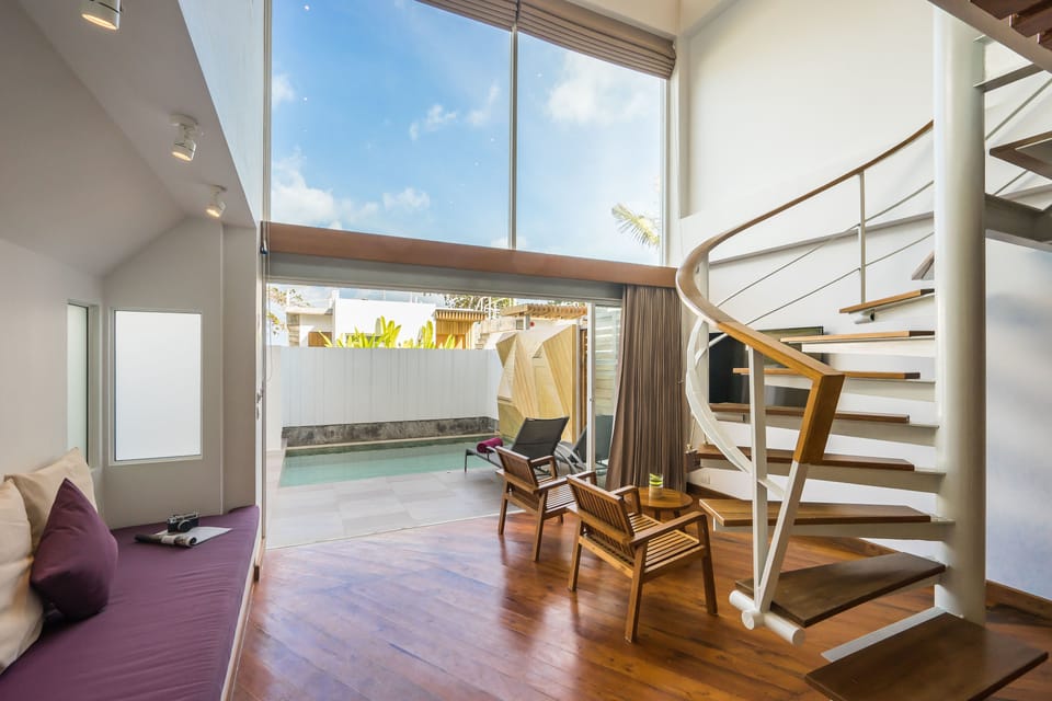 Pool Villa | Living area | 49-inch LED TV with cable channels, TV