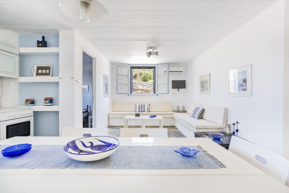 Villa, 6 Bedrooms, Private Pool, Sea View (Thea & Petra) | Living area | Flat-screen TV