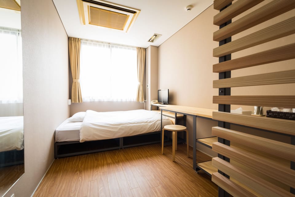 Economy Double Room, Shared Bathroom | Desk, soundproofing, iron/ironing board (on request), WiFi (free)
