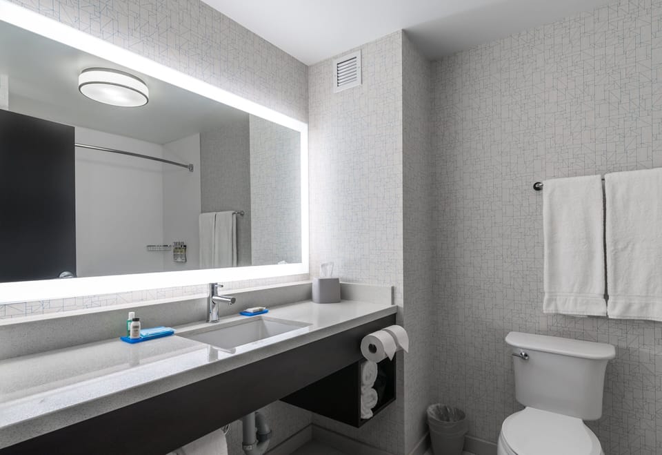 Free toiletries, hair dryer, towels