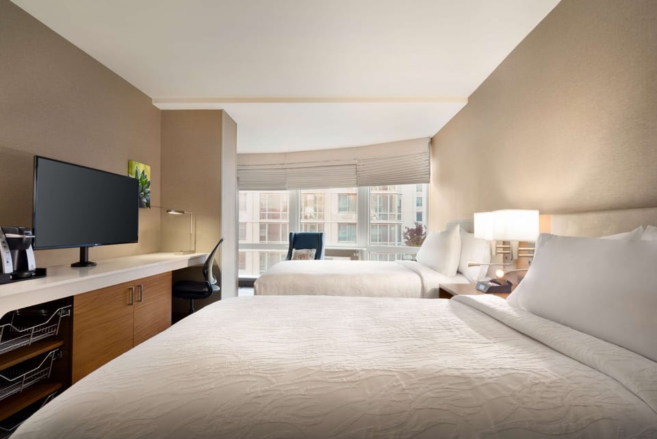 Room, 2 Double Beds, Microwave, City View | In-room safe, individually decorated, individually furnished, desk