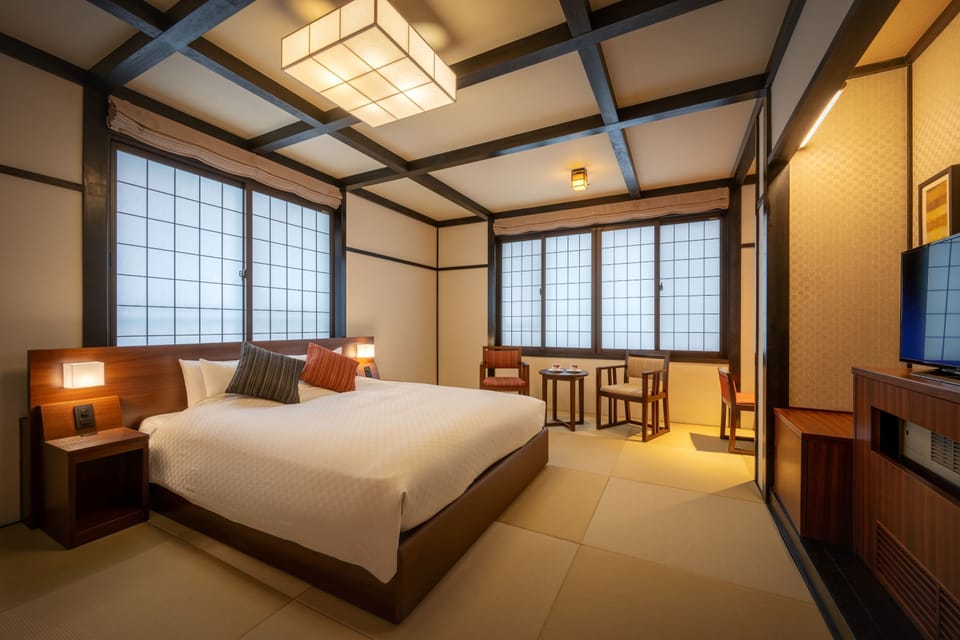 Retro Japanese Double(Non-smoking) (No Bathroom) | In-room safe, desk, laptop workspace, WiFi (free)