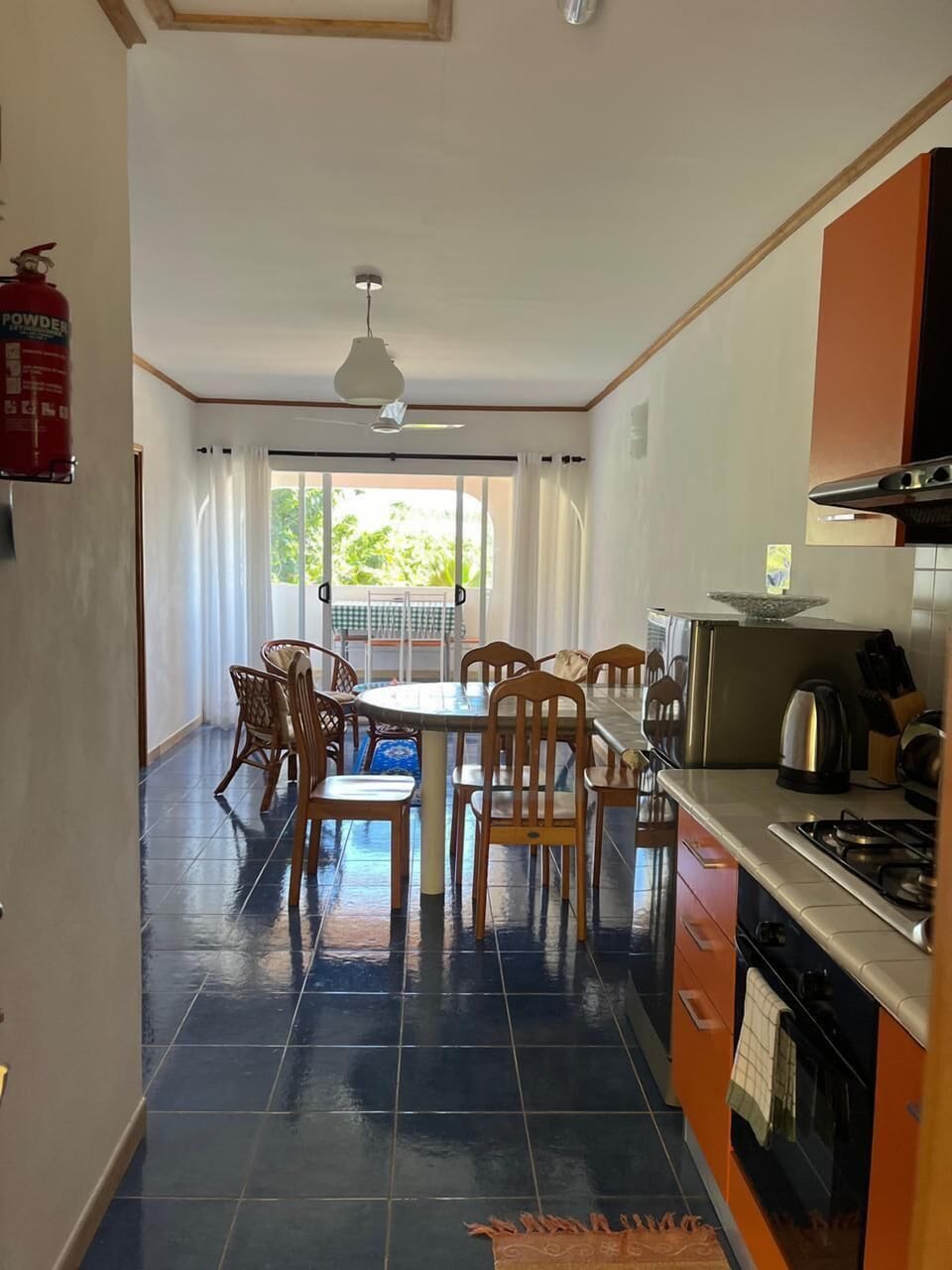 Apartment | Private kitchen | Fridge, microwave, oven, stovetop