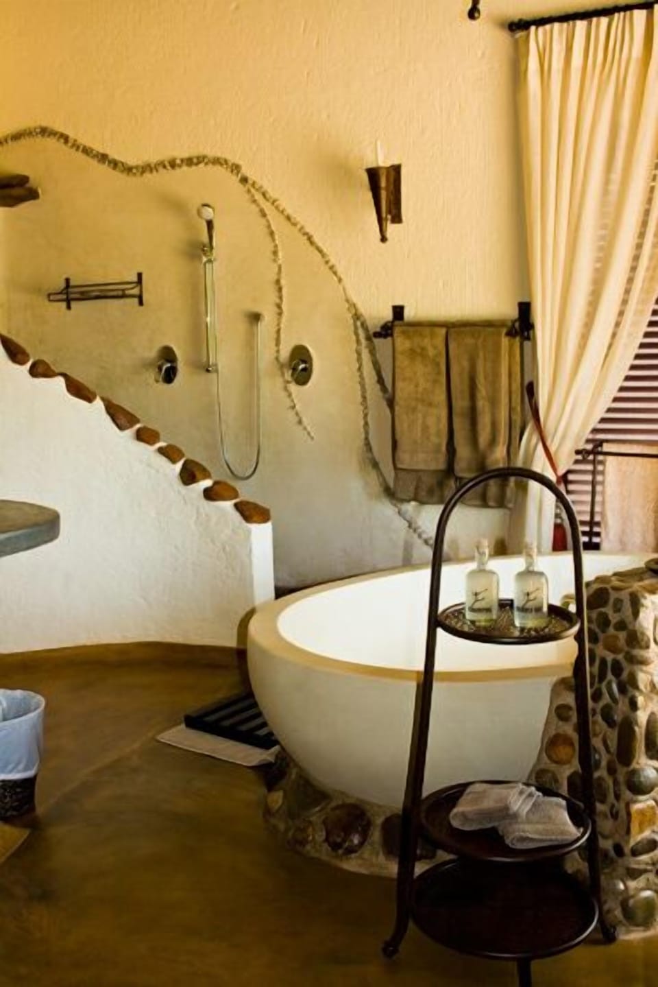 Honeymoon Chalet, 1 Bedroom (River View) | Bathroom | Separate tub and shower, deep soaking tub, rainfall showerhead
