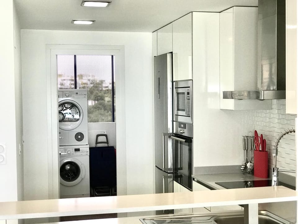 Apartment, 3 Bedrooms, Terrace, Sea View | Private kitchen | Full-size fridge, oven, stovetop, dishwasher