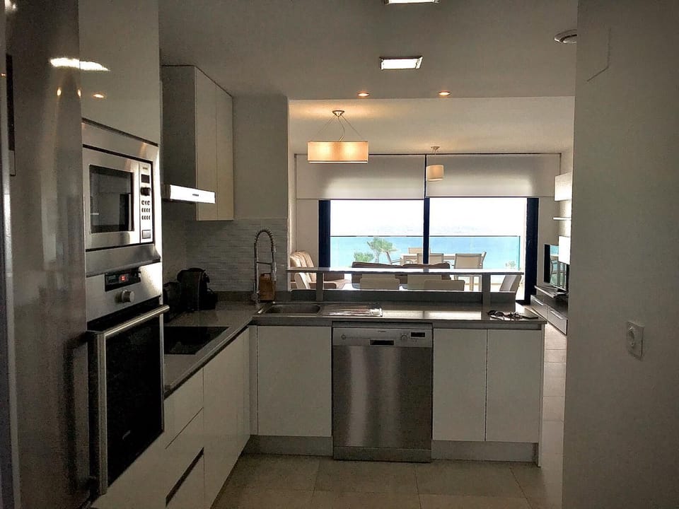 Apartment, 3 Bedrooms, Terrace, Sea View | Private kitchen | Full-size fridge, oven, stovetop, dishwasher