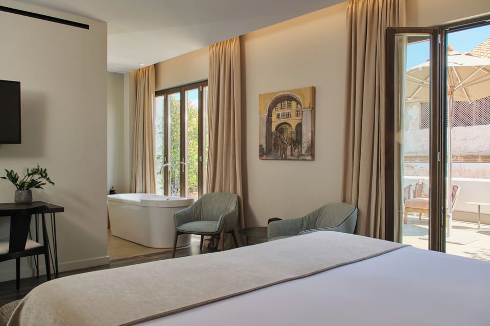 Junior Suite, 1 King Bed, Terrace | Premium bedding, minibar, in-room safe, blackout drapes
