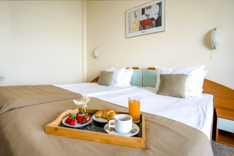 Standard Double Room, Sea View (Free Beach Package) | Minibar, desk, free WiFi, bed sheets