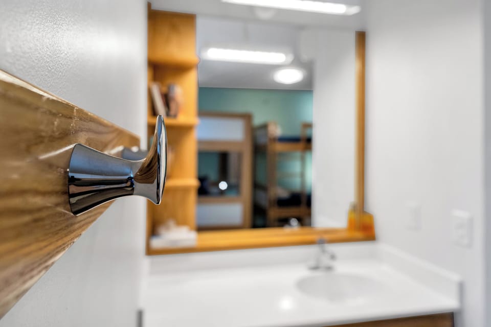 Standard Quadruple Room, Multiple Beds | Bathroom | Hair dryer, towels