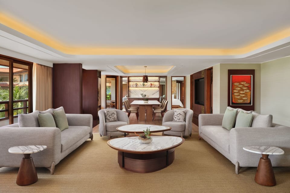Presidential Suite, 2 Bedrooms | Living room | LCD TV