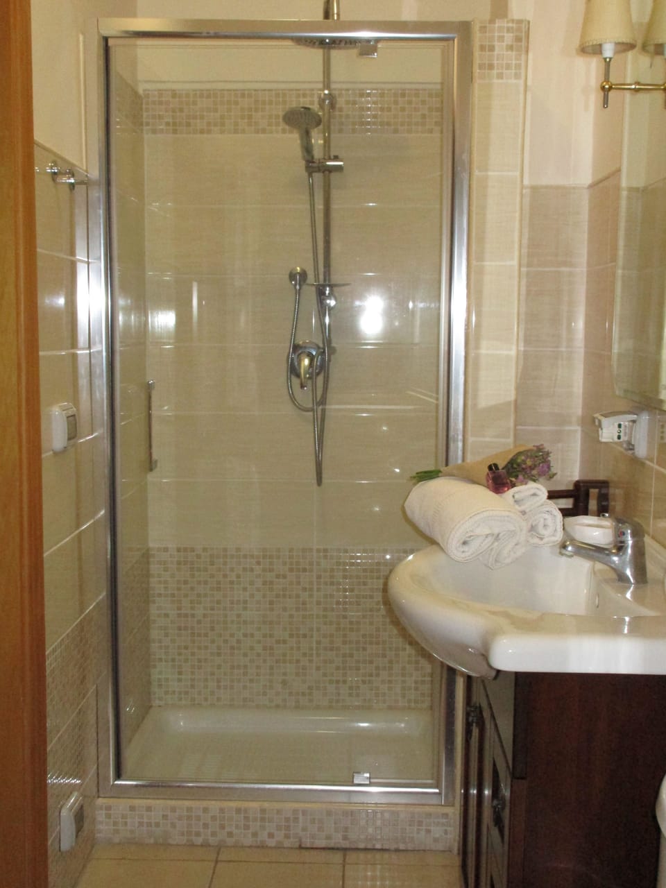 Free toiletries, hair dryer, bidet, towels