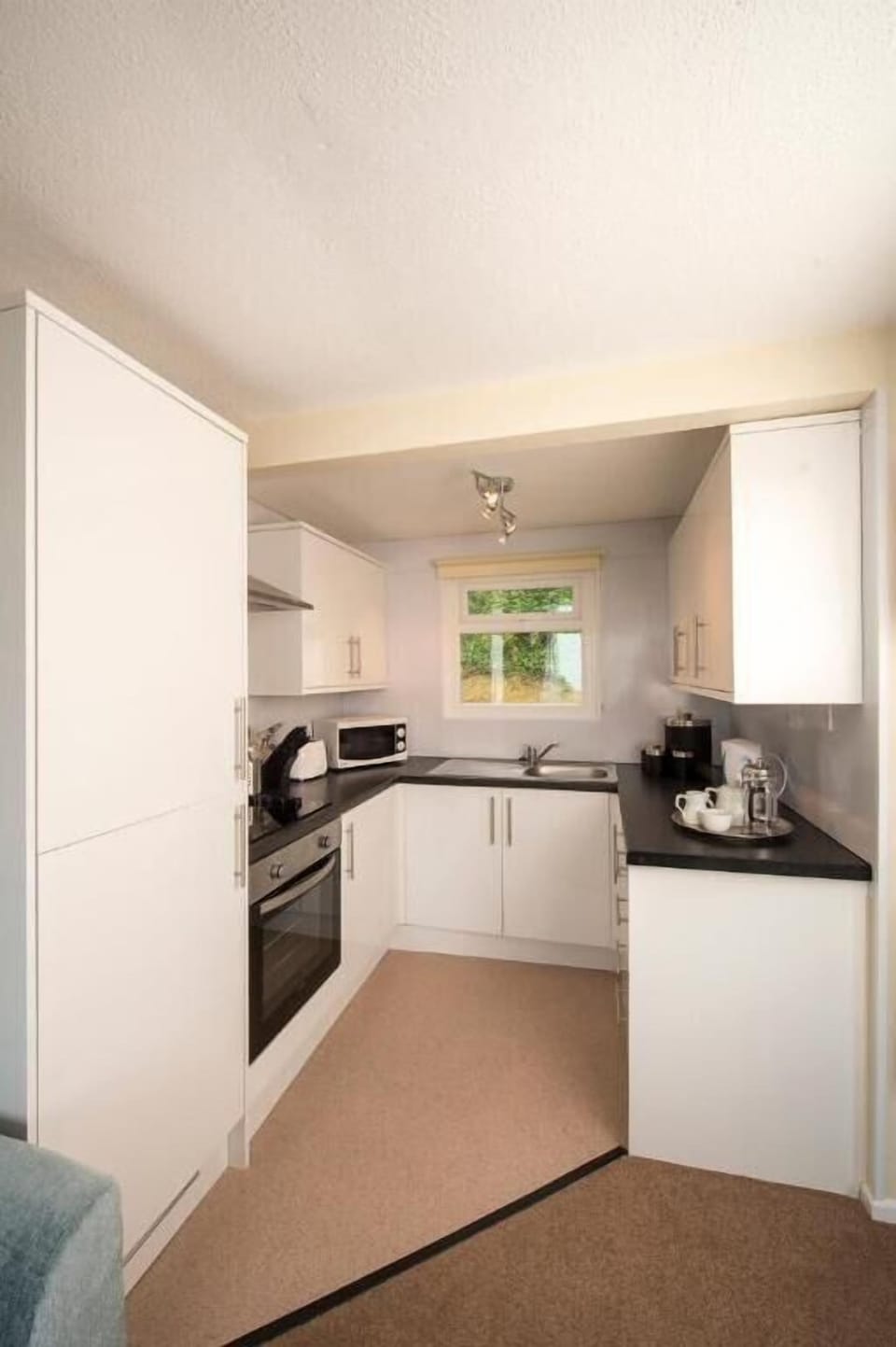 Fridge, microwave, oven