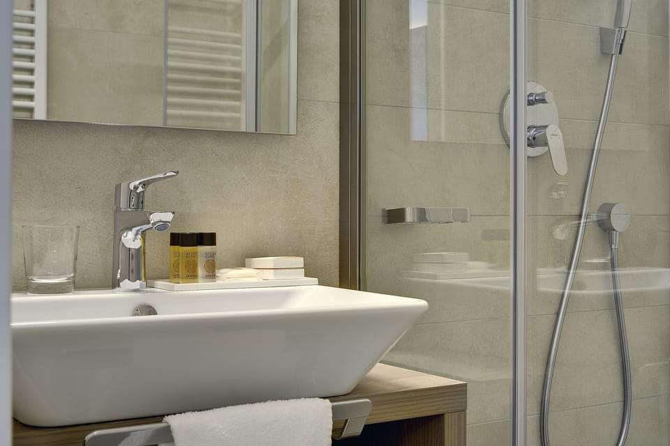 Free toiletries, hair dryer, towels