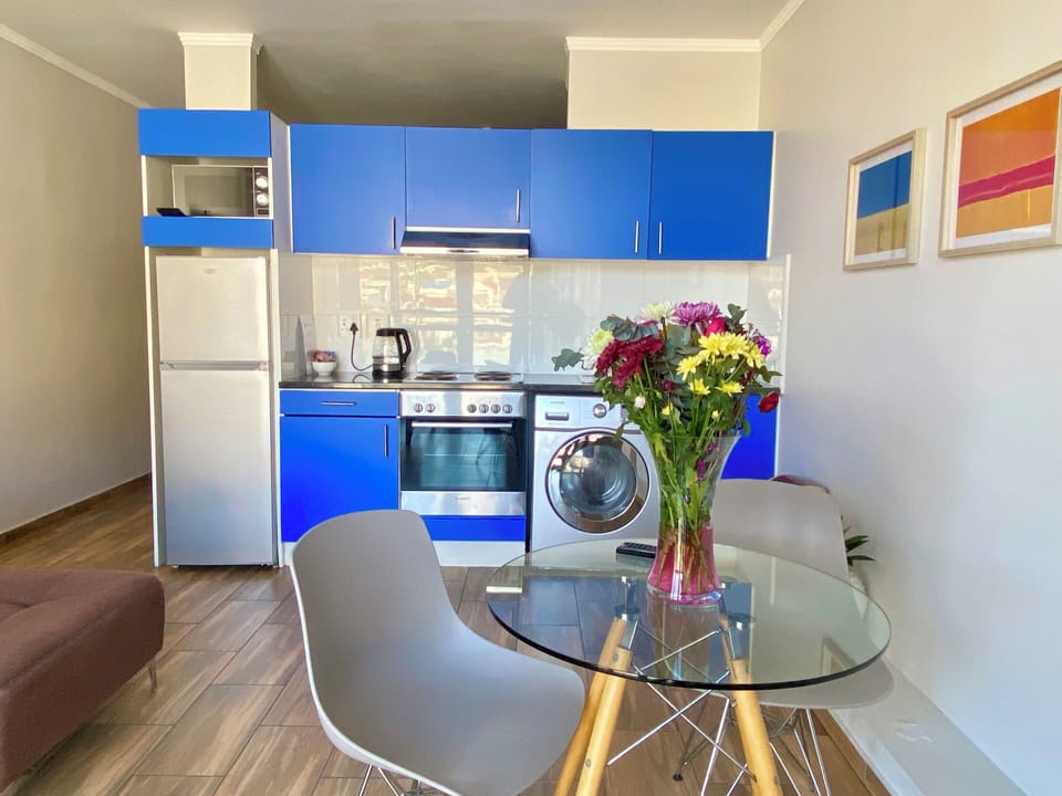 Apartment | Private kitchen | Full-size fridge, microwave, oven, stovetop