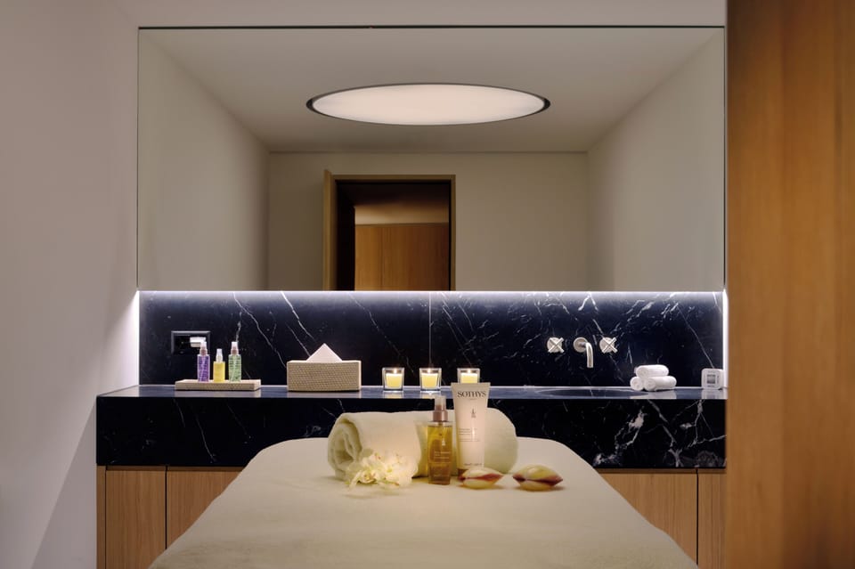 Sauna, steam room, body treatments, deep-tissue massages